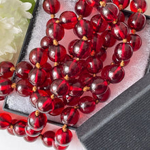 Carica l'immagine nel visualizzatore di Gallery, Antique Art Deco Cherry Amber Bead Necklace - 40" Long