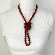 Carica l'immagine nel visualizzatore di Gallery, Antique Art Deco Cherry Amber Bead Necklace - 40" Long