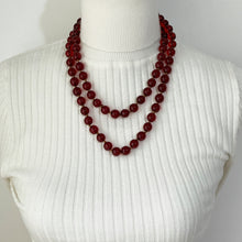 Carica l'immagine nel visualizzatore di Gallery, Antique Art Deco Cherry Amber Bead Necklace - 40" Long