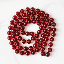 Carica l'immagine nel visualizzatore di Gallery, Antique Art Deco Cherry Amber Bead Necklace - 40" Long