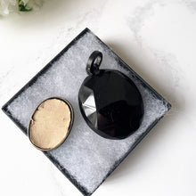Load image into Gallery viewer, Antique Victorian Whitby Jet Photo Locket
