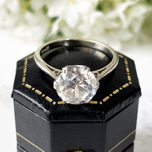 Carica l'immagine nel visualizzatore di Gallery, Art Deco 2.50ct White Zircon Platinum & Gold Solitaire Ring