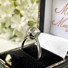 Carica l'immagine nel visualizzatore di Gallery, Art Deco 2.50ct White Zircon Platinum & Gold Solitaire Ring