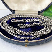 Carica l'immagine nel visualizzatore di Gallery, Victorian Sterling Silver Long-Guard Belcher Chain