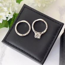 Cargar imagen en el visor de la galería, Pre-Owned 14ct White Gold & Diamond Tacori Wedding & Engagement Ring Set