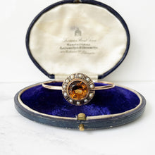 Cargar imagen en el visor de la galería, Antique Scottish Gold, Citrine & Pearl Bracelet Cuff