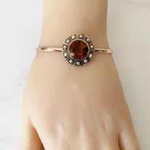 Cargar imagen en el visor de la galería, Antique Scottish Gold, Citrine & Pearl Bracelet Cuff