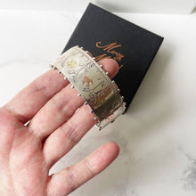 Charger l'image dans la galerie, Antique Victorian Silver & Gold Wide Cuff Bracelet