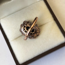 Cargar imagen en el visor de la galería, Georgian 18ct Gold Baguette Sapphire Cluster Ring