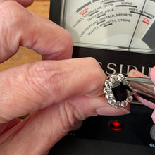 Cargar imagen en el visor de la galería, Georgian 18ct Gold Baguette Sapphire Cluster Ring