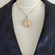 Cargar imagen en el visor de la galería, Victorian 9ct Gold Enamel Mizpah Locket, Dog-Clip Bale