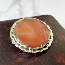 Carica l'immagine nel visualizzatore di Gallery, Antique Victorian Scottish Silver Banded Agate Pendant/Brooch