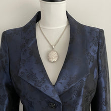 Load image into Gallery viewer, Antique Victorian Aesthetic Engraved Silver Locket Necklace