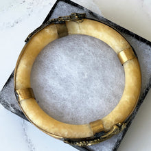 Carica l'immagine nel visualizzatore di Gallery, Antique Yellow Jade Chinese Dragon & Phoenix Bangle