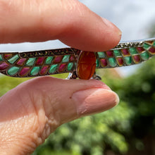 Load image into Gallery viewer, Antique Art Deco Egyptian Revival Winged Scarab Plique-à-Jour 935 Silver Brooch, Germany