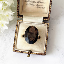 Carica l'immagine nel visualizzatore di Gallery, Vintage 1960s Smoky Quartz 9ct Gold Cocktail Ring