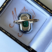 Carica l'immagine nel visualizzatore di Gallery, Art Deco Antique Paste Emerald, Sapphire & Diamond Ring
