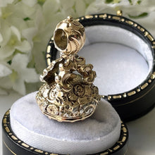 Carica l'immagine nel visualizzatore di Gallery, Georgian 18ct Gold Intaglio Wax Seal Fob - Good Night, All's Well