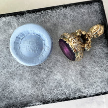 Carica l'immagine nel visualizzatore di Gallery, Georgian 18ct Gold Intaglio Wax Seal Fob - Good Night, All's Well