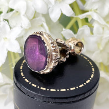 Carica l'immagine nel visualizzatore di Gallery, Georgian 18ct Gold Intaglio Wax Seal Fob - Good Night, All's Well