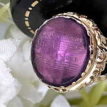 Carica l'immagine nel visualizzatore di Gallery, Georgian 18ct Gold Intaglio Wax Seal Fob - Good Night, All's Well