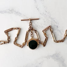 Charger l'image dans la galerie, Victorian 9ct Gold Double Albert Pocket Watch Chain & Spinner Fob