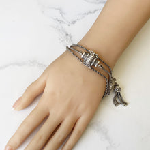 Carica l'immagine nel visualizzatore di Gallery, Victorian Sterling Silver Albertina Watch Chain Bracelet