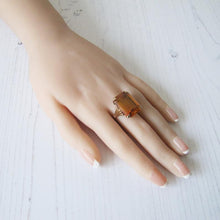 Charger l'image dans la galerie, 12 Carat Madeira Citrine Ring, 9ct Rose Gold. - MercyMadge