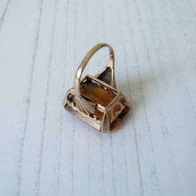 Charger l'image dans la galerie, 12 Carat Madeira Citrine Ring, 9ct Rose Gold. - MercyMadge