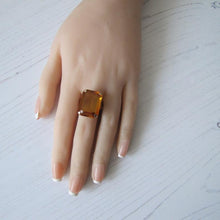 Charger l'image dans la galerie, 12 Carat Madeira Citrine Ring, 9ct Rose Gold. - MercyMadge