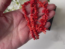 Load and play video in Gallery viewer, Antique Victorian Red Coral Bead Necklace
