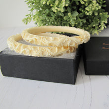 Charger l'image dans la galerie, Antique Elephant Ivory Chinese Carved Dragon Bangles