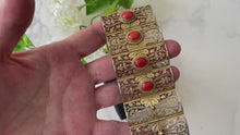 Load and play video in Gallery viewer, Antique 15ct Gold Precious Red Coral Bracelet
