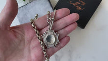 Load and play video in Gallery viewer, Antique Victorian Sterling Silver Albert Watch Chain
