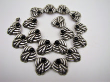 Cargar imagen en el visor de la galería, Vintage Modernist Sterling Silver & Onyx Necklace, Los Ballesteros, Taxco, Mexico
