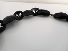 Cargar imagen en el visor de la galería, Victorian Carved Whitby Jet Necklace. - MercyMadge