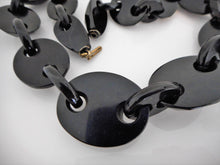 Cargar imagen en el visor de la galería, Victorian Carved Whitby Jet Necklace. - MercyMadge