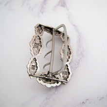 Cargar imagen en el visor de la galería, Victorian Sterling Silver & Gold Belt Buckle - MercyMadge