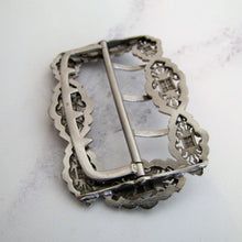 Cargar imagen en el visor de la galería, Victorian Sterling Silver & Gold Belt Buckle - MercyMadge