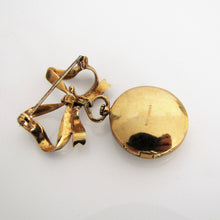 Lade das Bild in den Galerie-Viewer, Vintage 18ct Gold Blue Enamel Locket With Detachable Bow Brooch. - MercyMadge