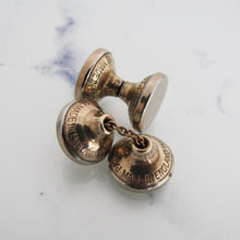 Charger l'image dans la galerie, 1930s Art Deco Gold Stud Cufflinks, Engine Turned Engraved. - MercyMadge