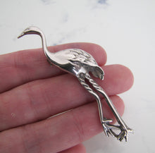 Charger l'image dans la galerie, Vintage Sterling Silver Stork Brooch. - MercyMadge