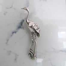 Charger l'image dans la galerie, Vintage Sterling Silver Stork Brooch. - MercyMadge