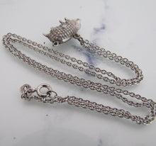 Cargar imagen en el visor de la galería, Victorian Boar Pendant Charm Necklace, Sterling Silver - MercyMadge