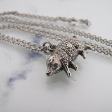 Cargar imagen en el visor de la galería, Victorian Boar Pendant Charm Necklace, Sterling Silver - MercyMadge