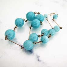 Cargar imagen en el visor de la galería, 1920's Art Deco Czech Glass & Gold Wire Necklet. - MercyMadge
