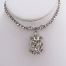 Cargar imagen en el visor de la galería, 1930s Art Deco Crystal Rhinestone Necklace. - MercyMadge