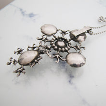 Cargar imagen en el visor de la galería, Georgian Pendant Necklace. 'Croix de Saint Lo' Black Dot Paste Diamond Cross. - MercyMadge