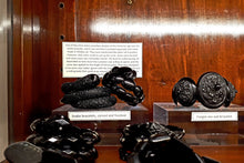 Cargar imagen en el visor de la galería, Victorian Whitby Jet Segmented Snake Bracelet. - MercyMadge