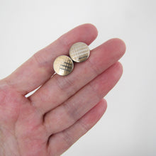 Charger l'image dans la galerie, 1930s Art Deco Gold Stud Cufflinks, Engine Turned Engraved. - MercyMadge
